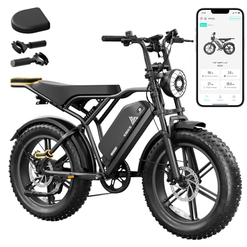 TST Electric Bike for Adults, 1500W Peak Motor 28 MPH 60 Miles Fat Tire Ebike, 48V 15Ah Removable Battery 20