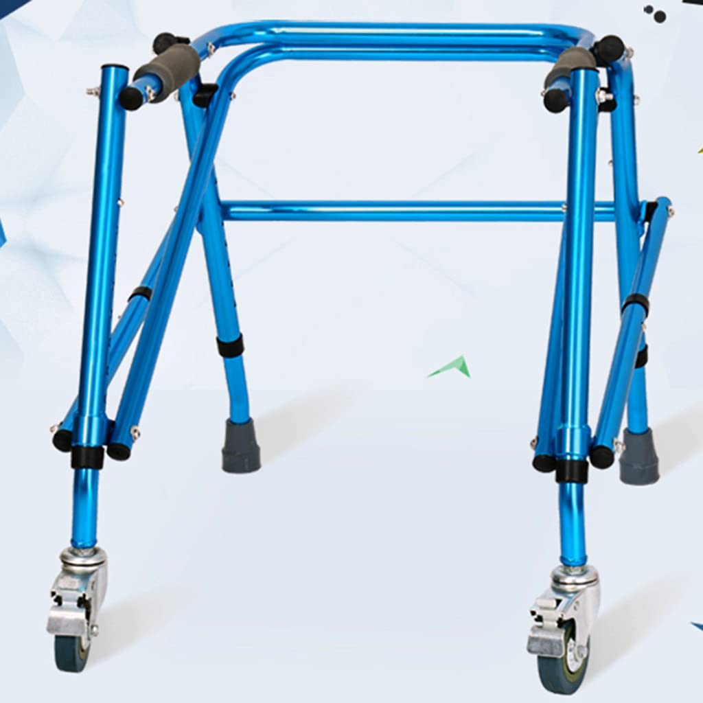青い折りたたみ式歩行器 竹虎 歩行器 高齢者 室内用 屋外用 介護用品 歩行車 おりたたみ