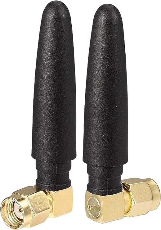 WEILIAN Mini Dual Band WiFi 2.4GHz 5GHz 5.8GHz MIMO RP-SMA Male Right Angle Antenna (Pack of 2) for FPV WiFi Bluetooth USB Adapter Computer PCIe Card WiFi Router Wireless Back Up Camera