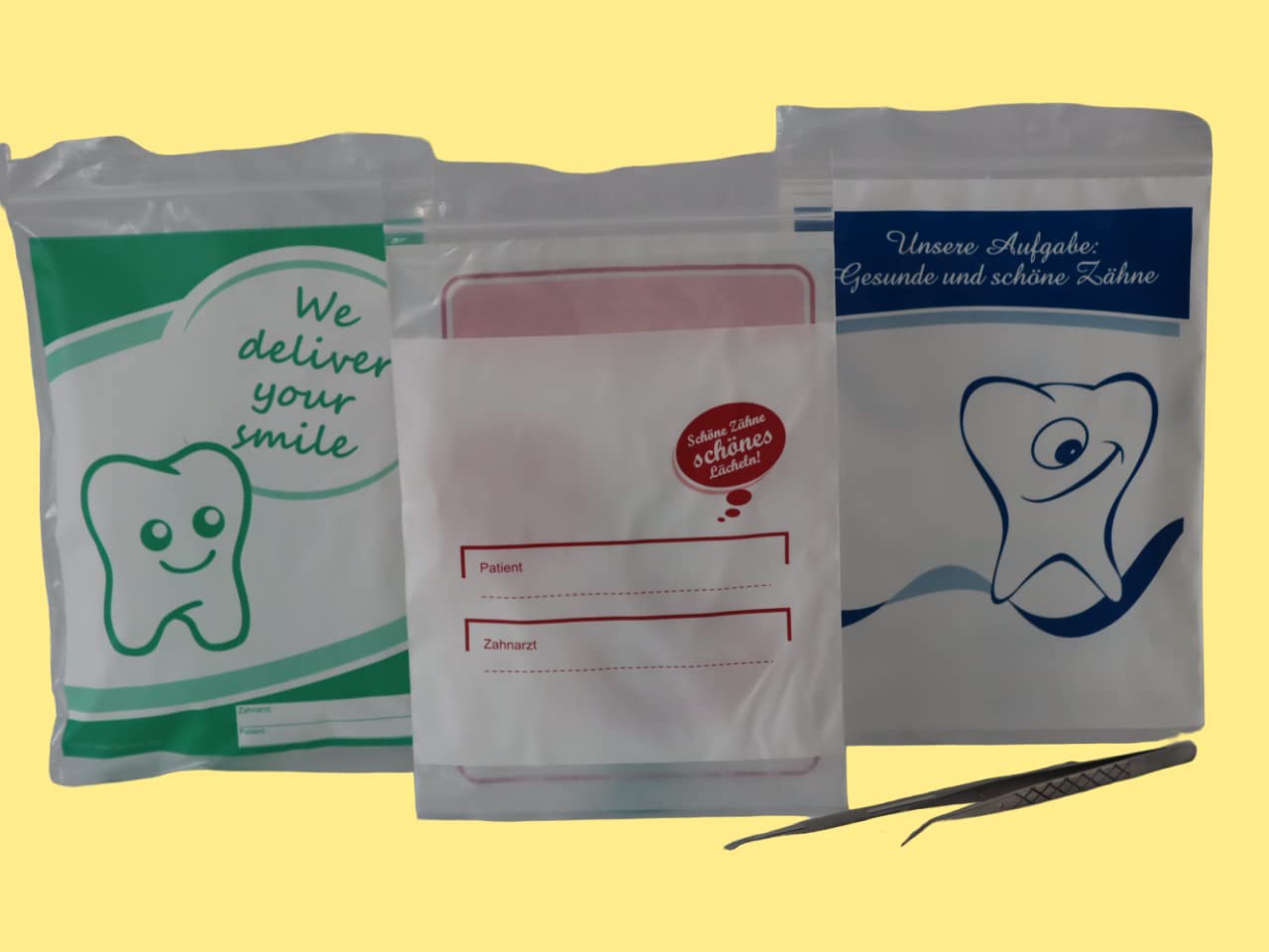 Lacers LDPE Dentalbeutel | Känguru-Beutel | Transparent | unbedruckt | Nachhaltig | 100% Recyclebar | verschieden Größen | Nachhaltige Dentalbeutel für Zahnarztpraxen(180x250+230mm, Neutral, 100)