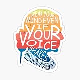 speak your mind 2 audio  2 pz Speak Your Mind Even If Your Voice Shakes Vinile Adesivo Paraurti 12,7 cm