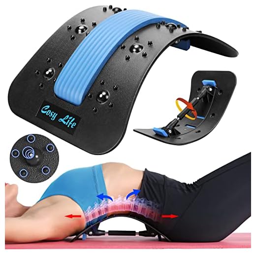 Back Stretcher, Upper and Lower Back Massager, Pain Relief for Back Herniated Disc, Sciatica, Scoliosis, Multi-Level Back Extension Lumbar Support
