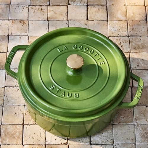 Image of Staub Cast Iron 7-qt Round Dutch Oven - Pistachio