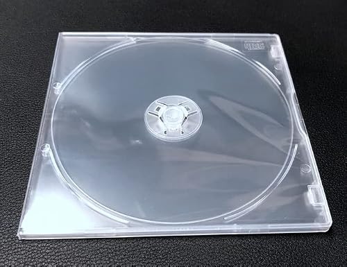 Veewon 5pcs Single CD DVD Clear Jewel Cases Clear Single DVD Cases