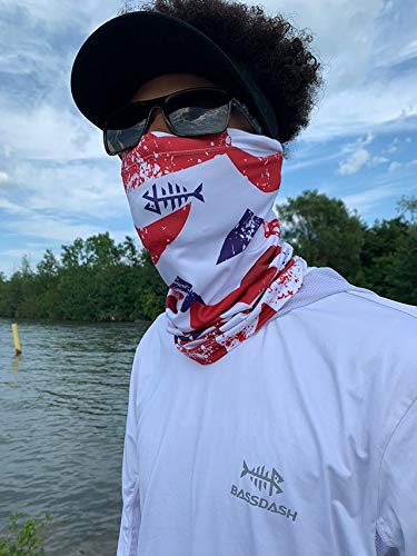 Image of BASSDASH UPF 50+ UV Sun Protection Neck Gaiter Fishing Mask Hunting Kayaking Hiking Cycling Ski Sports