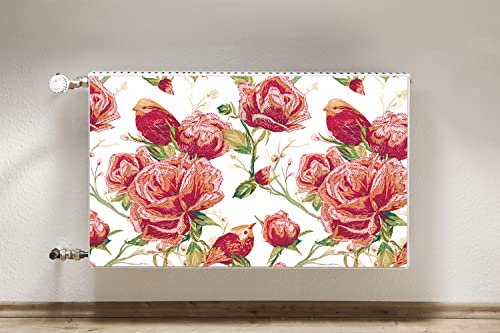 Cache Radiateur Magnétique Oiseaux Rouges Decormat 100x60cm