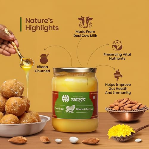 Image of Siddhagiri'S Satvyk Organic Desi Gir Cow Ghee, 1000 Ml