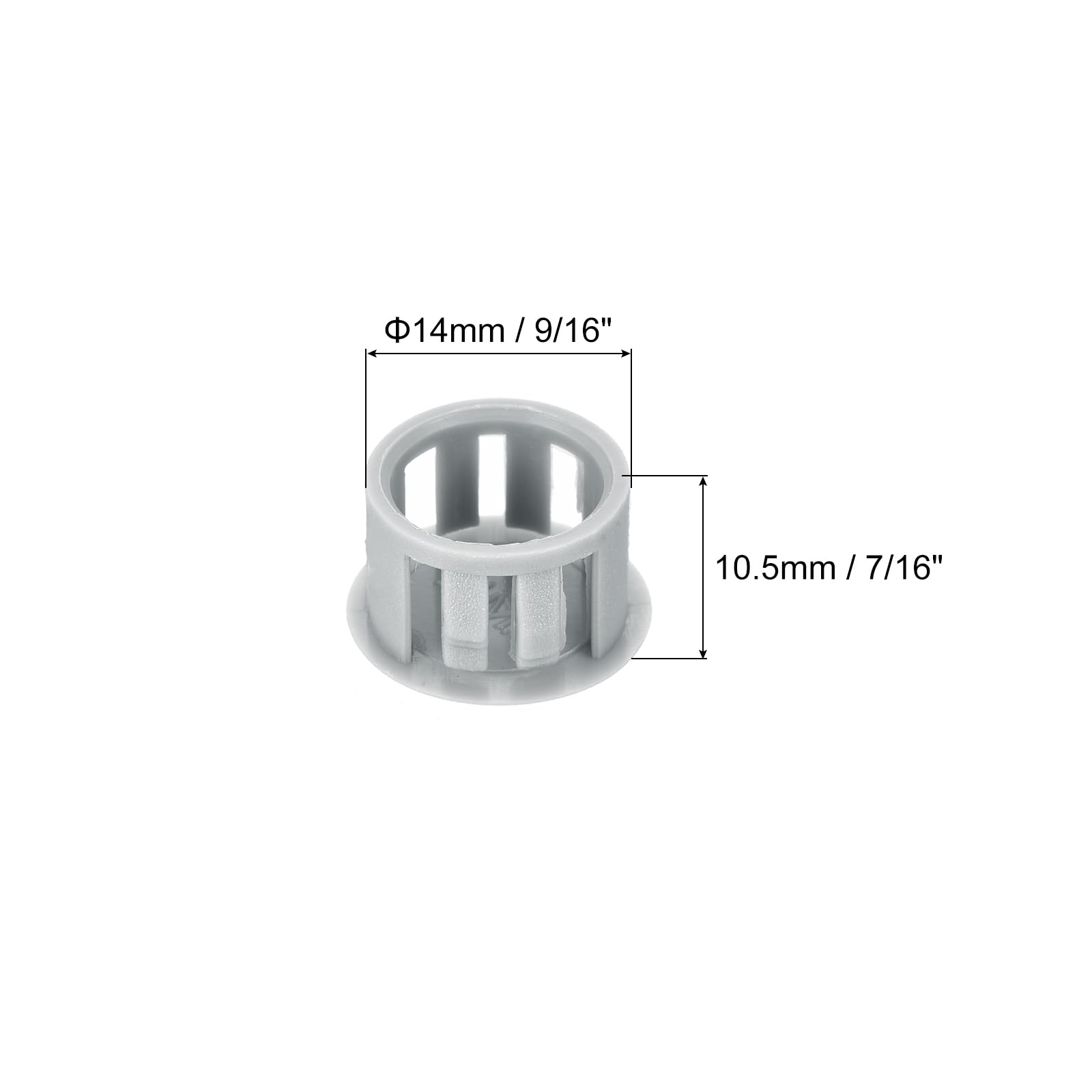 QUARKZMAN 32 sztuki 14 mm (9/16") jasnoszare zatyczki do otworów z tworzywa sztucznego, płaskie zaślepki do otworów blokujących, mebli, szafek