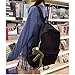 Black School Backpack for Girls Women Waterproof High School Book Bag Cute Backpack for Men Teens Boys, Lightweight Simple Middle School Back Pack Daypack