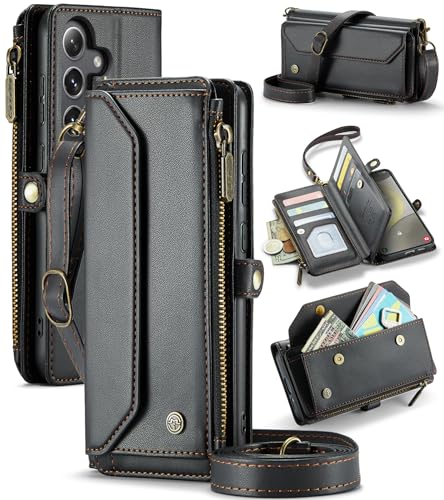 Étui portefeuille pour Samsung Galaxy S24+ COVO en cuir synthétique de haute finition