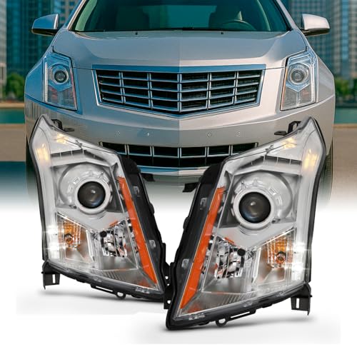 AKKON - For 2010-2016 Cadillac SRX Factory Style OE Replacement Halogen Type Headlight Lamp Driver and Passenger Side Pair