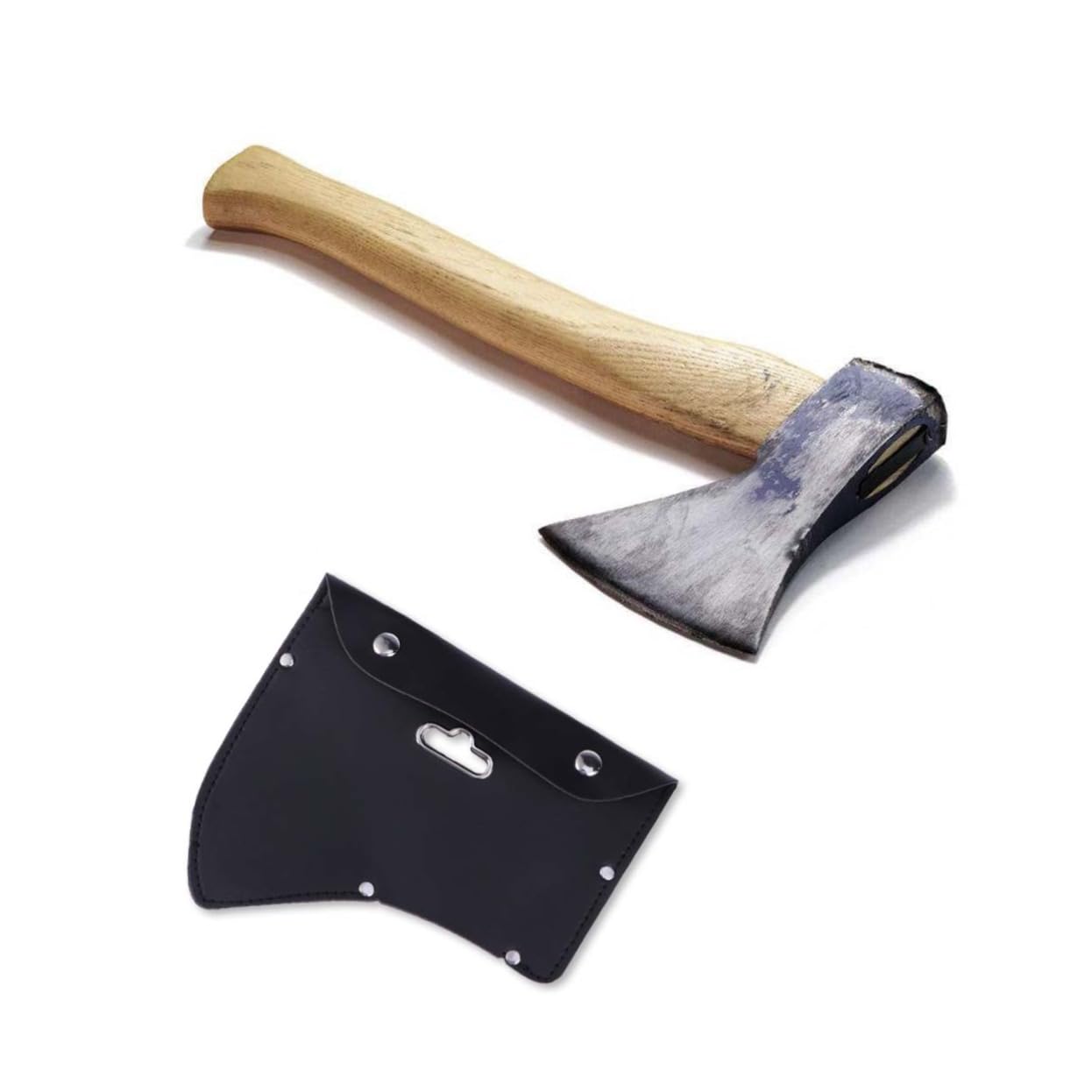 Hache Viking Xforst X-TA5B Xforst Hache Avec Fourreau En Cuir En Acier Au Carbone Divorcé Hache Nordique étui Cuir Inclus