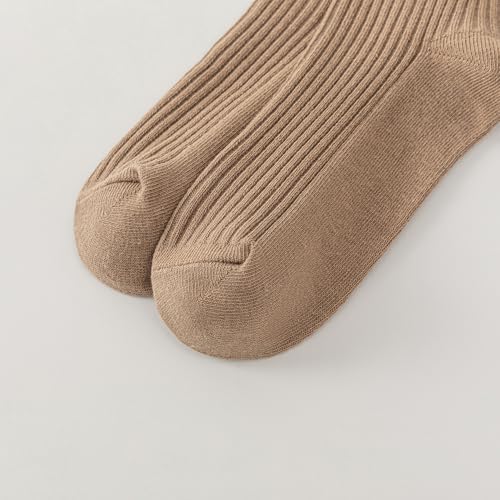 Womens Cute Crew Socks Casual Athletic Aesthetic Socks Neutral Cotton Women Girls Granola Essentials2