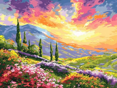Peinture diamant arbre coucher de soleil pour sublimer votre salon