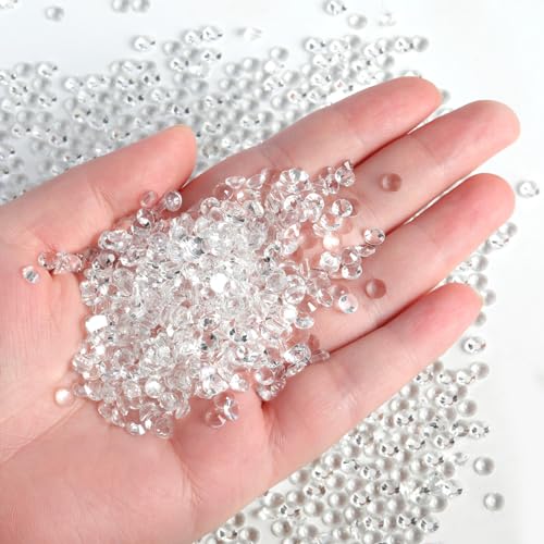 Image of Beadsland Flat Back Crystal Rhinestones Bulk, Transparent, SS10, 14400pcs | Flatback Glass Gems for Nails Crafts Clothes DIY Decoration, Glue Fix, 2.7-2.9mm,without Silver Backing