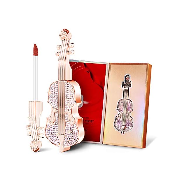 Gireatick-Long-Lasting-Matte-Lipstick-violin-lipstick-in-Velvety-Red-Unique-Violin-Appearance-Design-Lipstick-Waterproof-Durable-Mist-Liquid-Lipstick-with-Gift-Box Gireatick Long Lasting Matte lipstick in Velvety Red, Unique Violin Appearance Design, Waterproof Durable Mist Liquid Lipstick with Gift Box