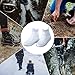 Adorila Silicone Waterproof Shoe Covers, Anti-Slip Anti-Friction and Portable Waterproof Shoe Covers for Outdoor Home Travel Rain Boots (White, 2XL)