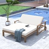 Merax Acacia Wood Farmhouse Daybed