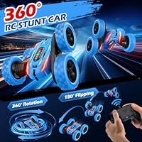 Remote Control Car, 2.4GHz RC Car, Double-Sided 360 ° Flipping Rotating RC Stunt Car with Colorful LED Lights, 4WD RC Toy Car for Boys Age 8-12 and Boys Girls Birthday Present - Image 4