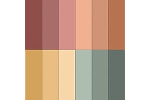 12 Pcs Autumns Boho Solid Colors Fat Quarters Fabric Bundles