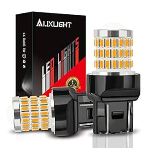 AUXLIGHT 7440 7441 7443 7444 T20 992 W21W LED Bulbs Amber Yellow, Ultra Bright 57-SMD LED Replacement for Blinker Lights, Turn Signal/Parking or Running Lights, Brake/Tail Lights (Pack of 2)