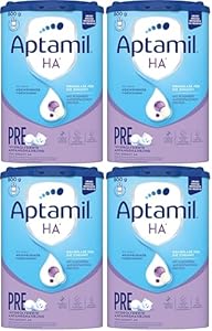 Aptamil HA PRE – Anfangsmilch von Geburt an, Mit DHA, Nur Laktose, Ohne Palmöl, Babynahrung, Milchpulver, 800 g (4er Pack)
