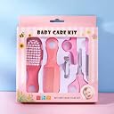 Baby Grooming Baby Healthcare Kit Newborn Baby Care | Accessories Baby Health Care Set| Baby Nail Clipper |Scissors Hair Comb| Hair Brush |Nose Cleaner | Safety for Toddler| Infant Nursing Grooming (6pc Grooming Set - Pink) gallery image