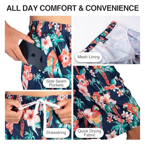 Image of Kanu Surf Men's Big Viper Extended Size Stripe Swim Trunk