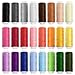 Lot de 24 bobines de fil à coudre pour machine à coudre dans différentes couleurs tendance et standard - 100 % polyester - Longueur : 100 m