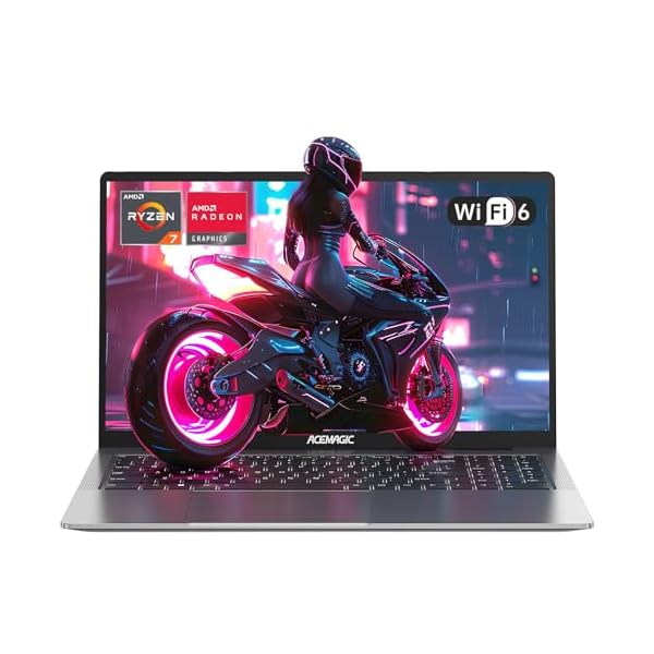 ACEMAGIC 2024 News Gaming Laptop,AMD Ryzen 7 5825U with Radeon RX Vega 8 Graphics, 16.1″ FHD Display, 16GB RAM, 512GB NVMe SSD,Backlit Keyboard,Type-C (Full Function), WiFi 6, 53Wh Battery