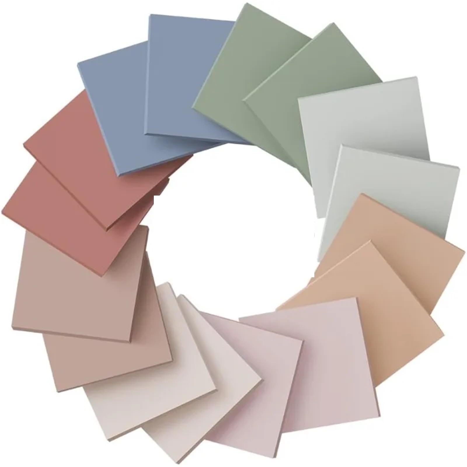 Lot de 2 blocs de notes adhésives 7,6 x 7,6 cm - Couleurs vintage