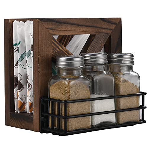 Lierone Wooden Farmhouse Napkin Holder Rustic Napkin Holder For Salt And Pepper Shakers For Kitchen (Brown) #TOP2