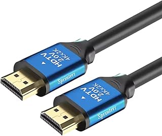 كيبل HDMI من سبرينترز 4K بطول 3 متر 2.0 عالي السرعة 4K@60Hz الى سلك فيديو UHD 3D 4K مضفر متوافق مع ماك بوك برو الترا اتش دي تي في نينتندو سويتش اكس بوكس بلاي ستيشن 5-4 الكمبيوتر واللاب