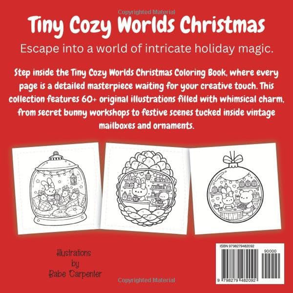Miniatura 2 de Tiny Cozy Worlds Christmas Coloring Book Cute and Comfy Holiday Scenes to Color for All Ages