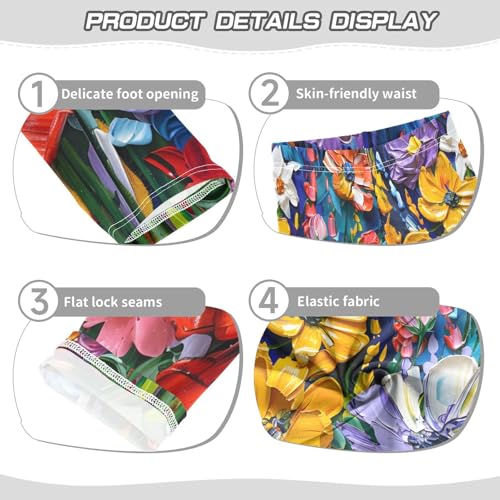 Bolaz Toddler Girls Leggings Printed Yoga Pants Leggings Flowers Whimsical for Kids3