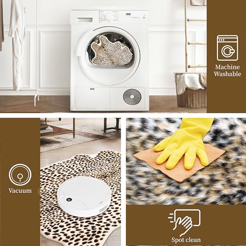 Tapete Leopardo 5.2x6.5 pies Piel Animal Falsa miniatura 4