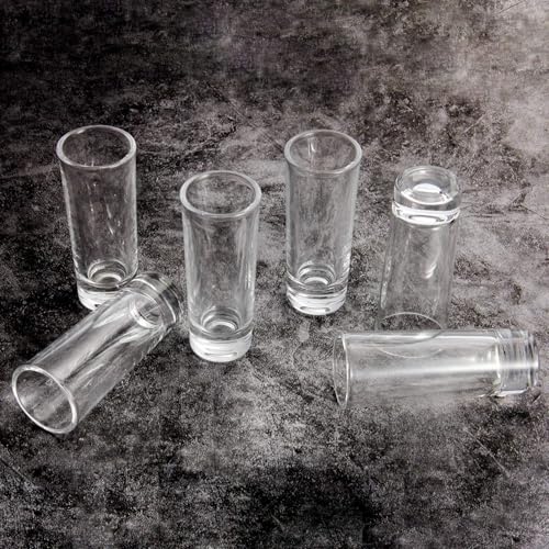 Image of bellemax Classy Shot Glass for Espressos, Spirits & Liquors,Whiskey, Vodka Shot, Tequila Shot, Wine Tasting, Cocktail Pour, Bar Accessory & Home Decor Parties Glasses Set of 6 (BR-08)