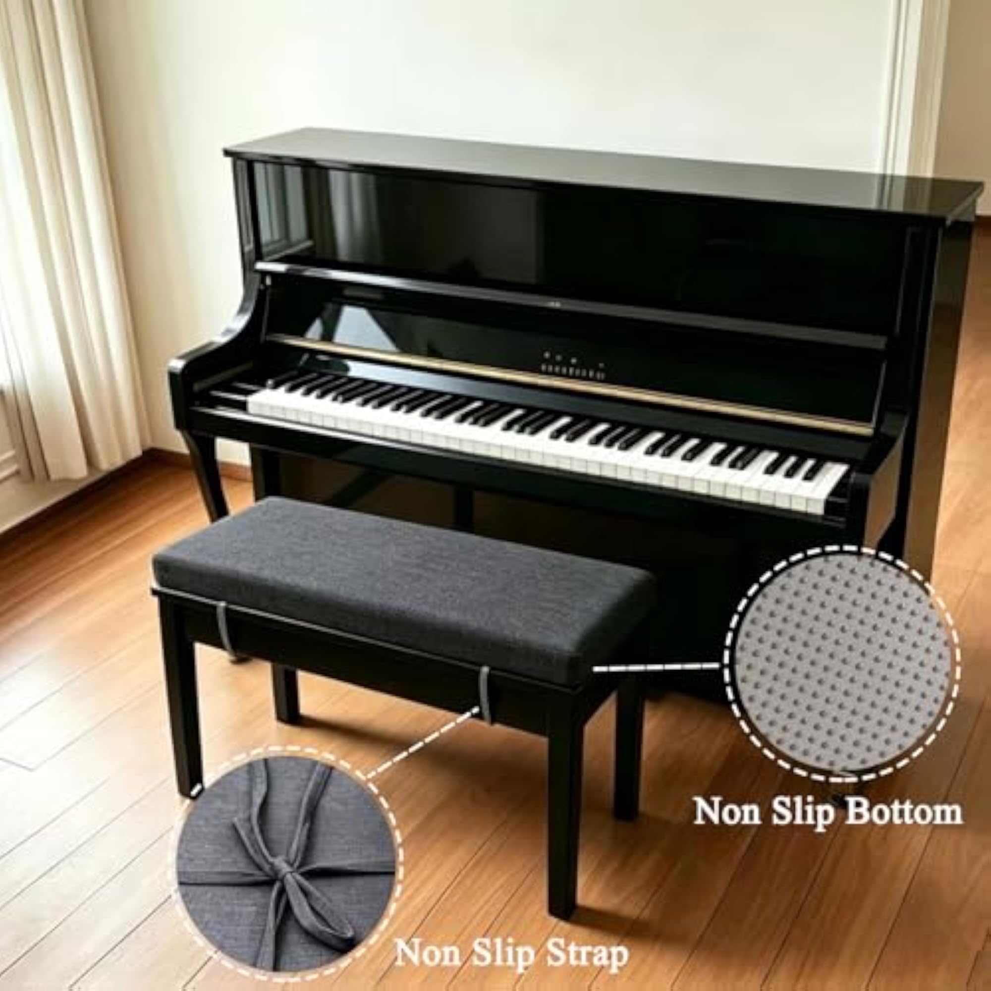 Piano Bench Cushion 30x14 Inch for Indoor