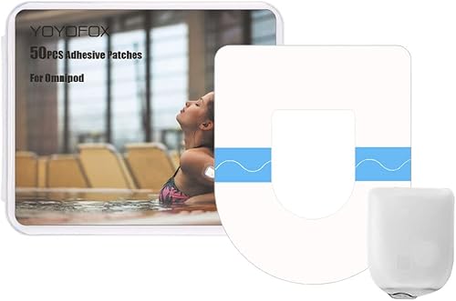 Miniatura 9 de Parches adhesivos Omnipod, YOYOFOX precortados impermeables e hipoalergénicos, sin látex, duran hasta 10 días (30 unidades)