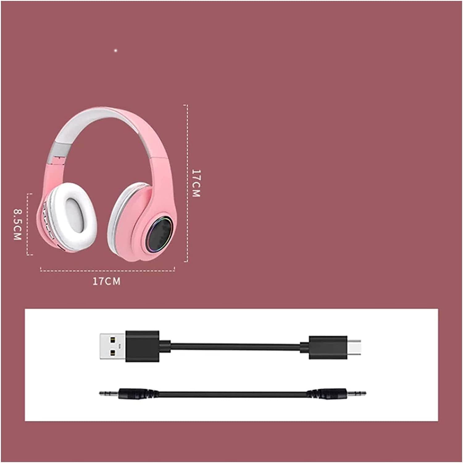 Auriculares for niños - Auriculares intrauditivos estéreo Plegables sin enredos de 3,5 mm for niños/Adolescentes/niños/niñas/Escuela/Viaje en avión/Tableta (Color : Yellow)