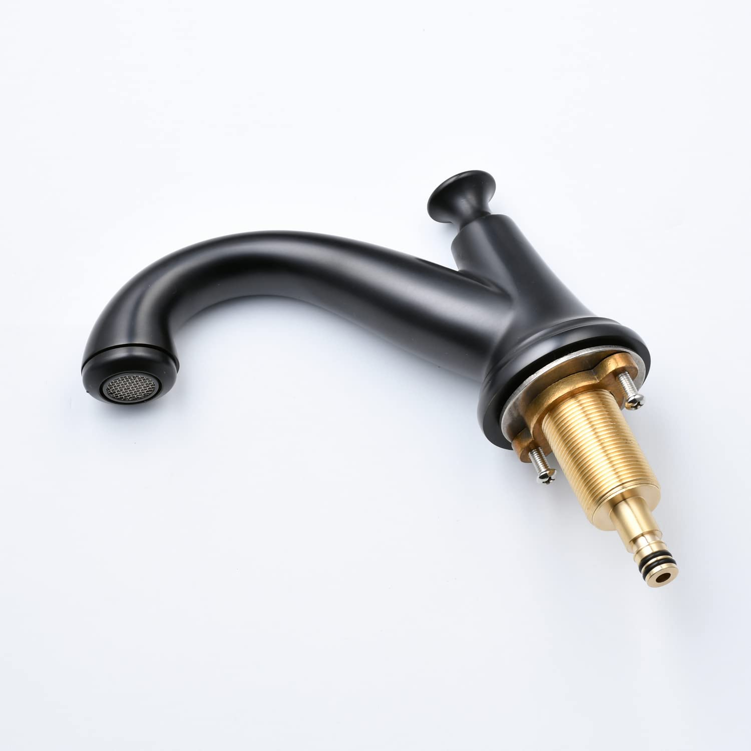 Rubinetto Bagno Lavabo Tre Fori Rubinetto Miscelatore, Nero Opaco