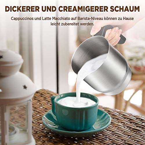 CHULUX Milchaufschäumer Elektrisch, 500ml Entnehmbarer Automatischer Edelstahl Milchaufschäumer Induktion, für die… – Bild 3