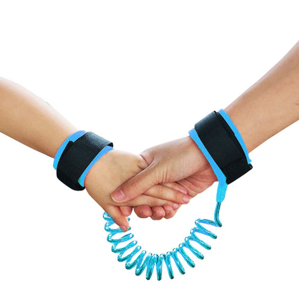 Anti Lost Wrist Link Belt 360°Rotate Walking Harness for Toddler Child Safety Strap Leash Wrist Band with Elastic Wire Rope Secure Harness for Travel Shopping Road Safety