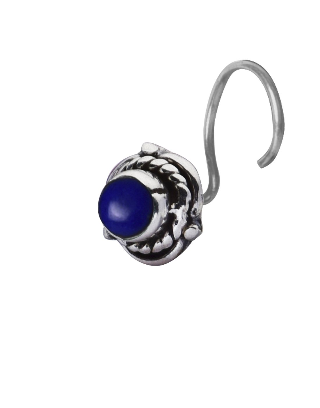 Abhooshan Pure Oxidized 92.5 Sterling Silver Precious Stone Small Nose Pin/Stud with wire for Women and Girls. with Piercing. Gift for Wife Sister Bhabhi Friend (Lapis Lazuli) (B07F5BCXKM) Amazon Price History, Amazon Price Tracker