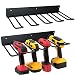 Muasdae Electric Drill Storage Rack, 2PCS Heavy Duty Metal Wall Mounts, Holds 4 Drills, Compact Storage for Garage or Workshop