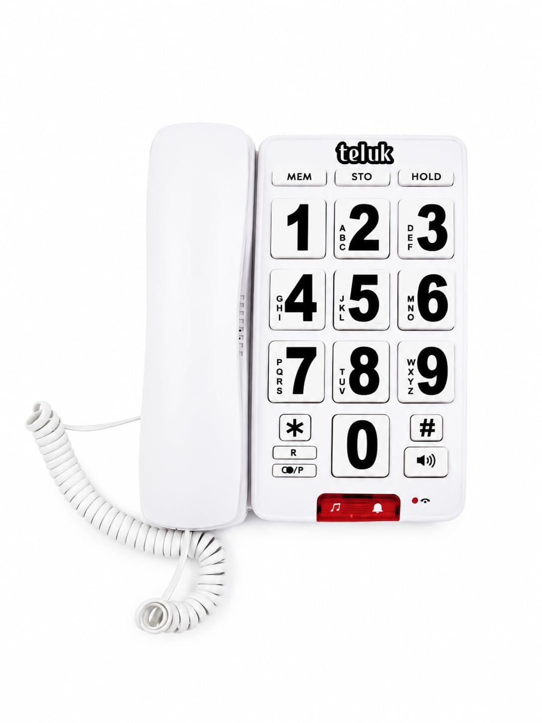 corded big button phone for seniors with speaker redial, hands free landline desk telephone, amplied large button home phones