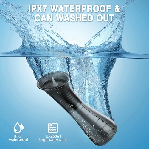 Ear Cleaner Ear Wax Removal-IPX7 Waterproof Ear Wax Removal Kits-Electric One-Piece Rechargeable -9 Cleaning Ways&Super Battery-Safe Efficient Ear Irrigation Flushing System(Black)