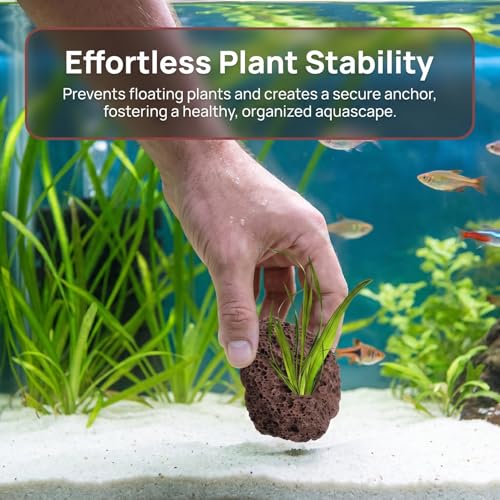 Housoutil 6Pcs Aquarium Volcanic Rocks Ornaments 3.93X2.75X1.57In Fish Tank Decorative Lava Stones Plant Fixers for Aquatic Plant Stability and Small Fish Shelter by Housoutil - Used condition - Image 6