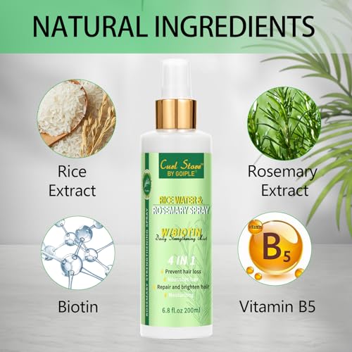 Spray de agua de arroz con romero para cabello 6.8 fl oz miniatura 2