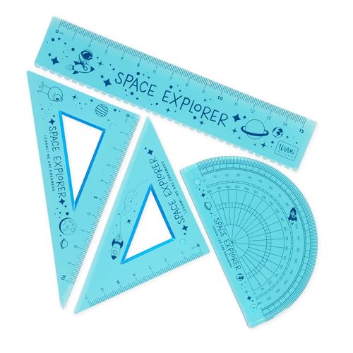 Legami - Juego de geometría, juego con regla de 15 cm, cuadrado